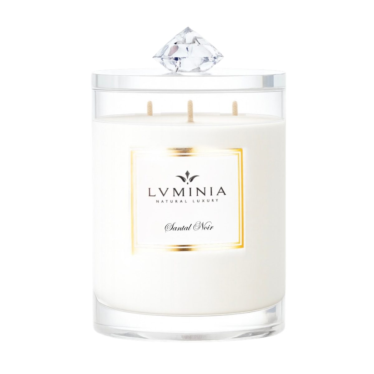 Santal Noir Grande three-wick candle, 1,200 g